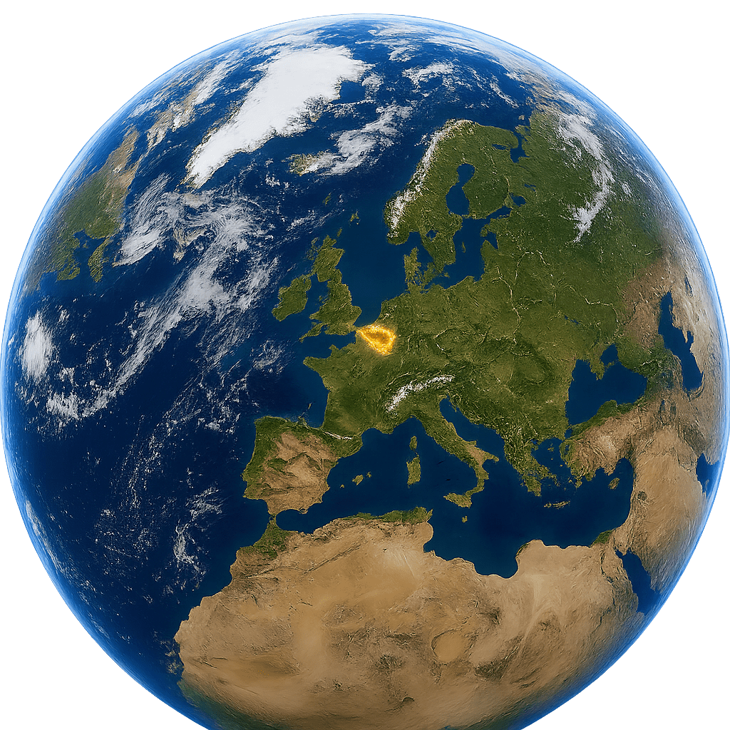 Belgique depuis l'espace