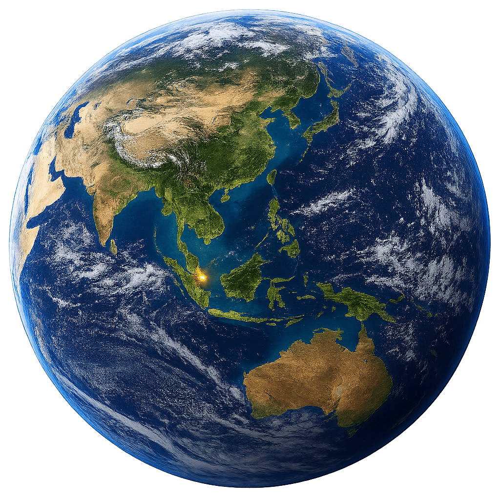 Singapour depuis l'espace